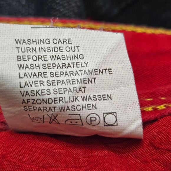 Vtg Pepe Jeans Mens Size 36x33 HTF Skull Live Free Dark Wash Y2K Hip-Hop - Picture 7 of 15